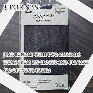 Japanese 80s deadstock sheer black seam detail pantyhose